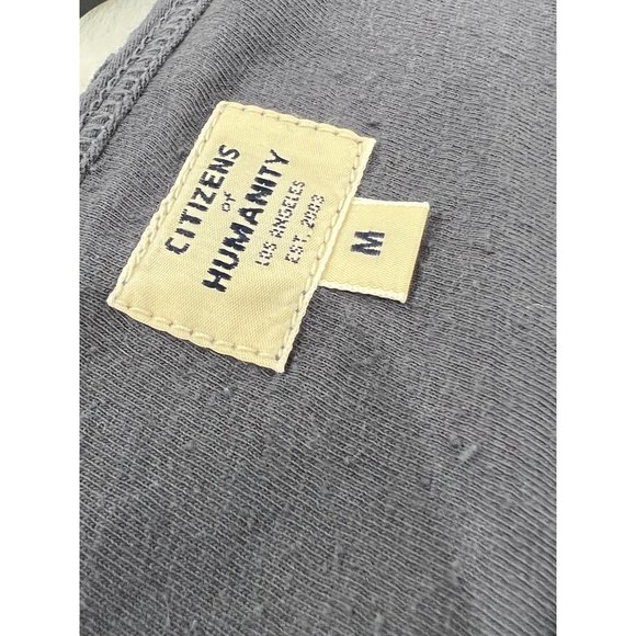 CITIZENS OF HUMANITY ESMAY T-SHIRT DISTRESSED TEE TOP GRAY - Picture 9 of 10